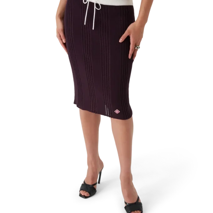 Midi-rok van katoengebreid Midi-rok van katoengebreid