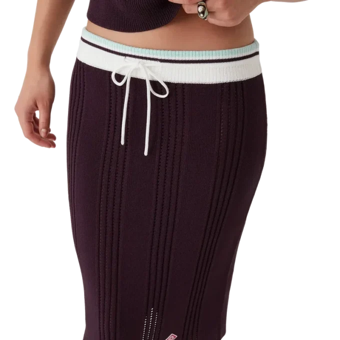 Midi-rok van katoengebreid Midi-rok van katoengebreid