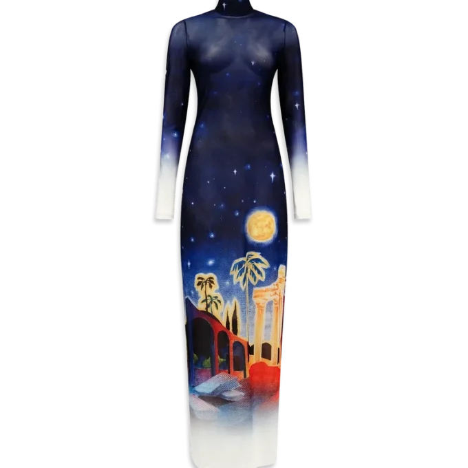 Midnight Acropolis Mesh-jurk Midnight Acropolis Mesh-jurk
