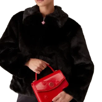 Mini Jeanne-tas met rode emblemen