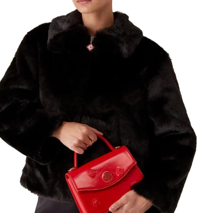 Mini Jeanne-tas met rode emblemen Mini Jeanne-tas met rode emblemen