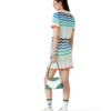 Mini-jurk met gehaakt golfpatroon in kleurverloop Mini-jurk met gehaakt golfpatroon in kleurverloop