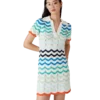 Mini-jurk met gehaakt golfpatroon in kleurverloop Mini-jurk met gehaakt golfpatroon in kleurverloop