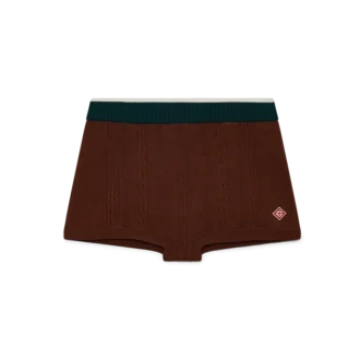 Mini-short met kabelpatroon