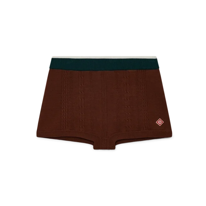 Mini-short met kabelpatroon Mini-short met kabelpatroon