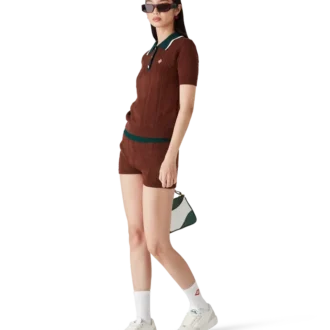 Mini-short met kabelpatroon