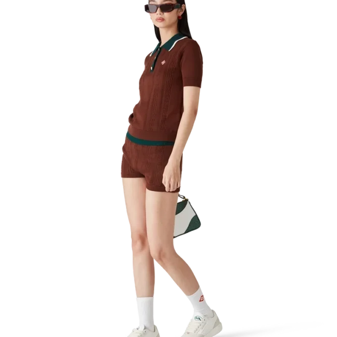 Mini-short met kabelpatroon Mini-short met kabelpatroon