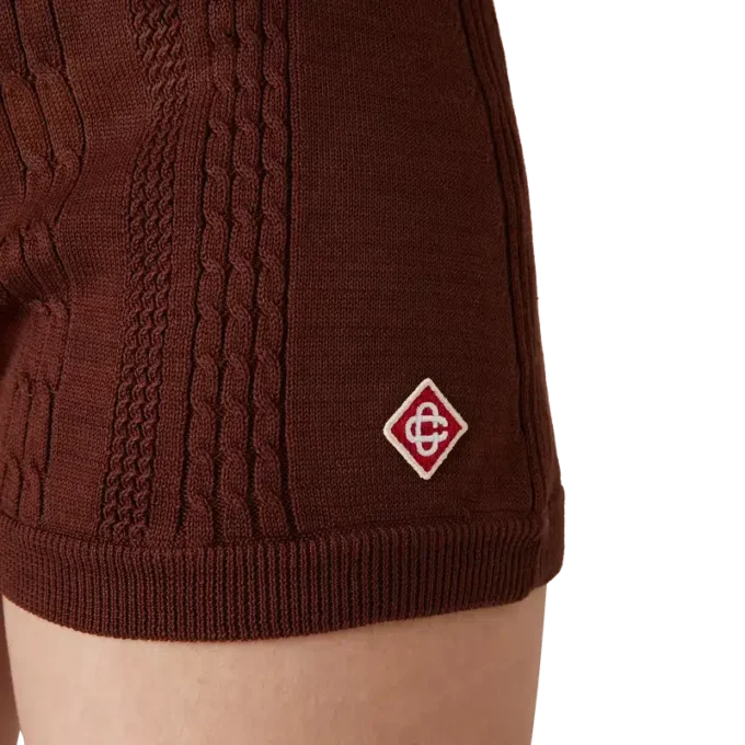 Mini-short met kabelpatroon Mini-short met kabelpatroon