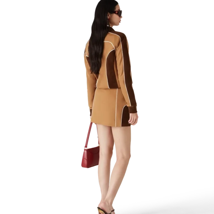 Minirok met chenille panelen