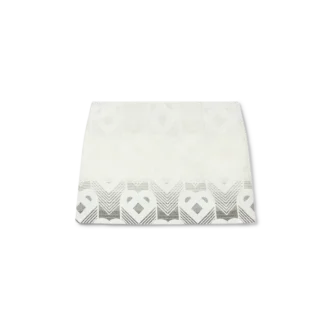 Minirok van badstof met hartjesmonogram in kleurverloop