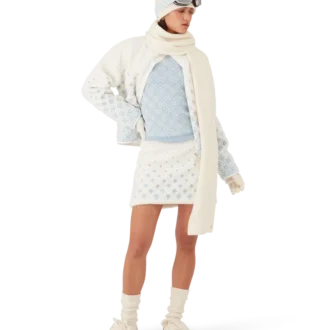 Minirok van fleece met geborduurd monogram in kleurverloop