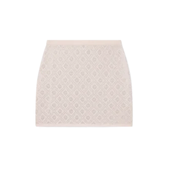 Minirok van gebreide stof met Crystal Monogram