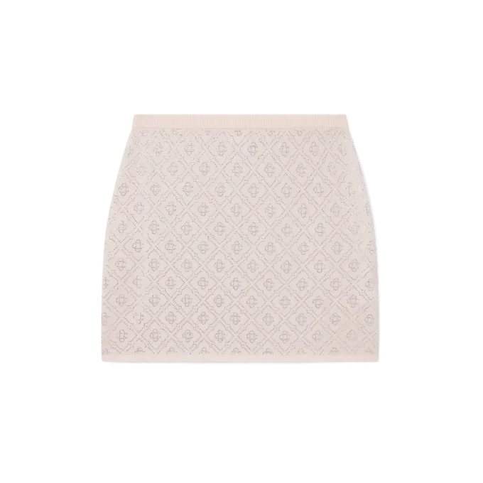 Minirok van gebreide stof met Crystal Monogram