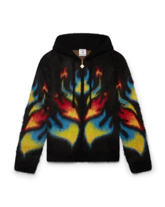 Mohair Flame Laurel Hoodie met rits Mohair Flame Laurel Hoodie met rits
