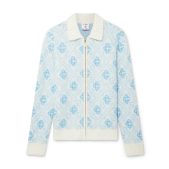 Mohair Monogram-trui met rits Mohair Monogram-trui met rits