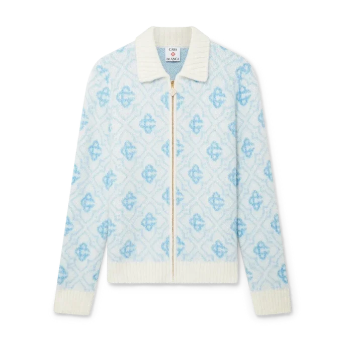 Mohair Monogram-trui met rits