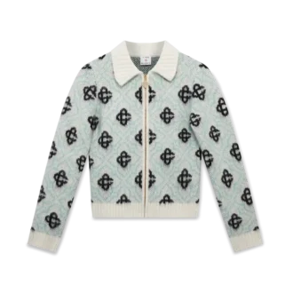 Mohair Monogram-trui met rits