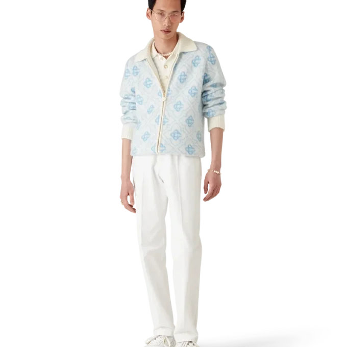 Mohair Monogram-trui met rits