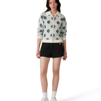 Mohair Monogram-trui met rits