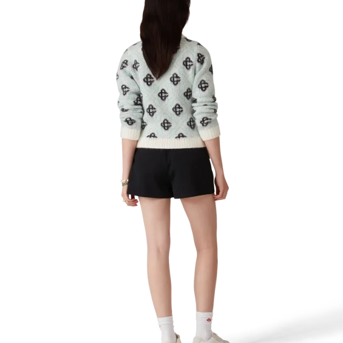 Mohair Monogram-trui met rits