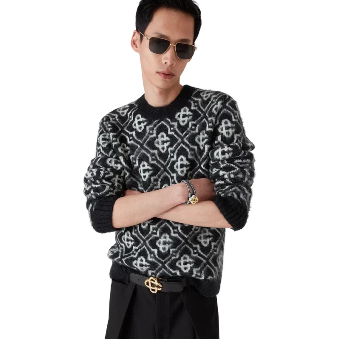 Mohair trui met monogram Mohair trui met monogram