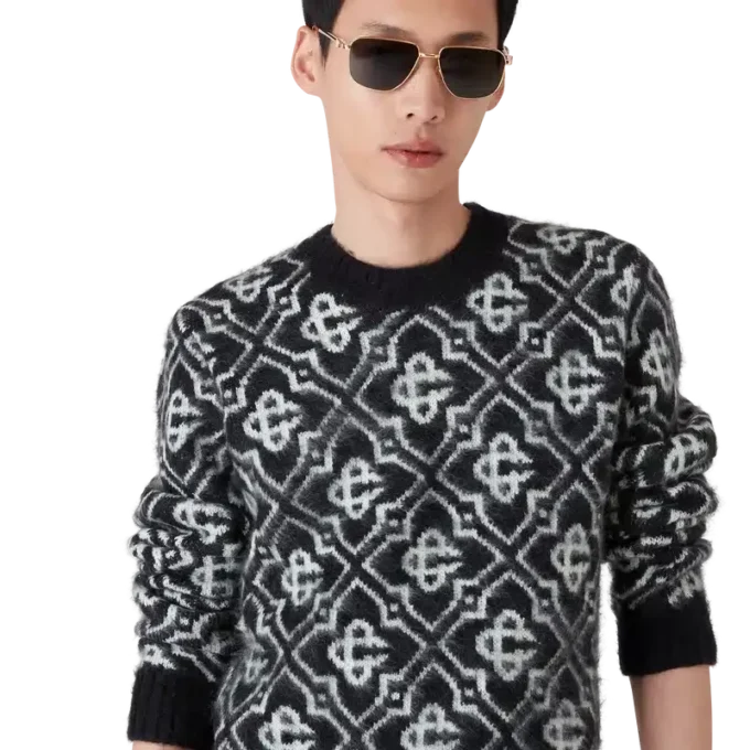 Mohair trui met monogram Mohair trui met monogram