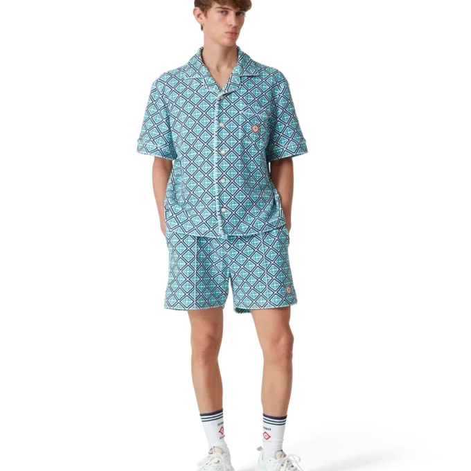 Monogram badstof overhemd Monogram badstof overhemd