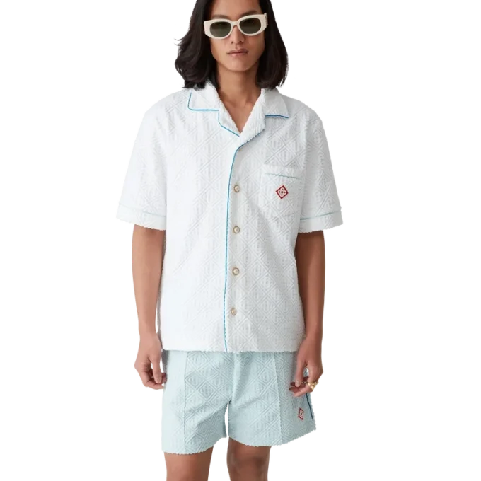 Monogram badstof overhemd