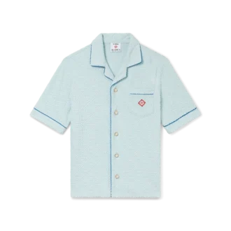 Monogram badstof shirt met korte mouwen