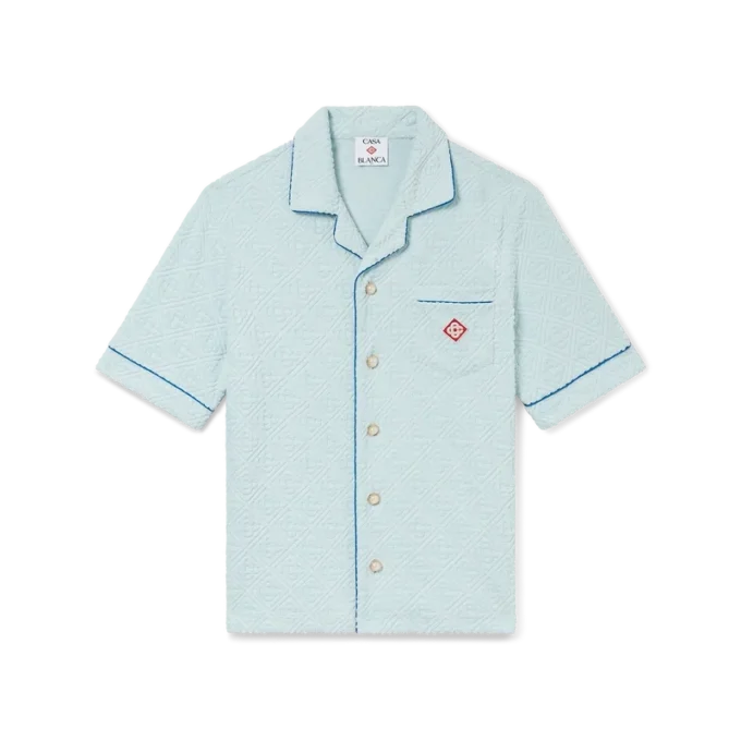 Monogram badstof shirt met korte mouwen