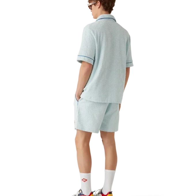 Monogram badstof shirt met korte mouwen