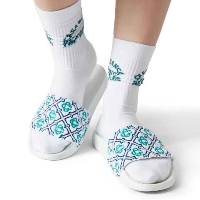 Monogram badstof slippers voor dames