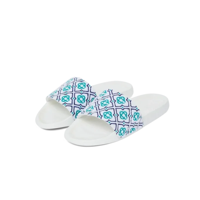 Monogram badstof slippers voor dames