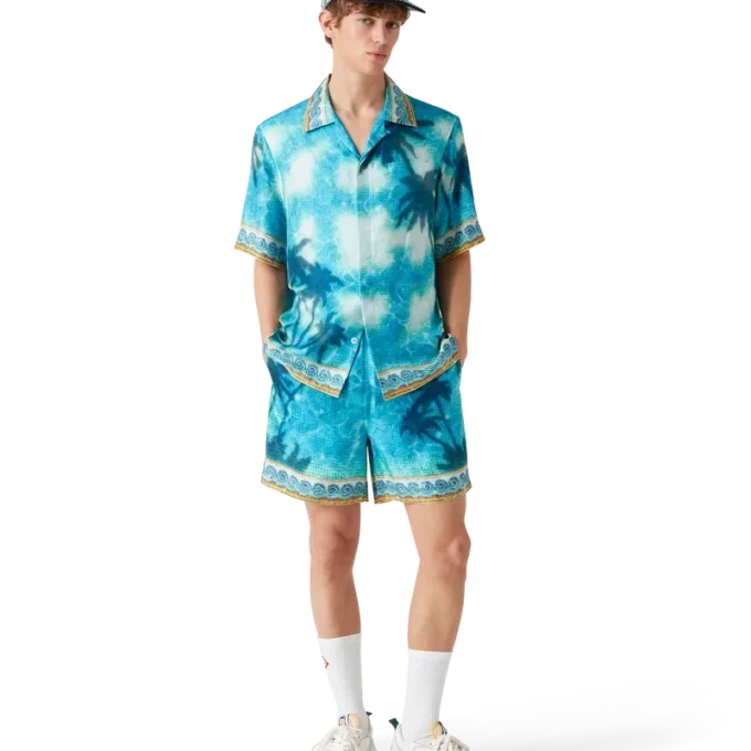 Monogram badstof zonneklep