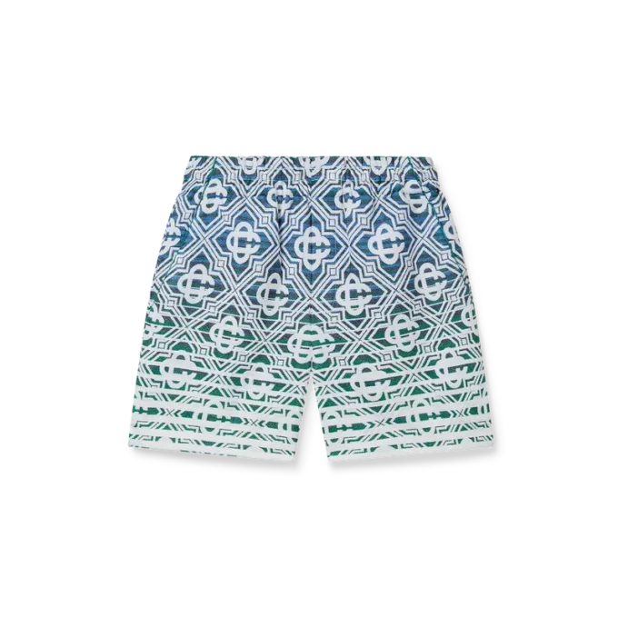 Monogram-badstofShorts met kleurverloop