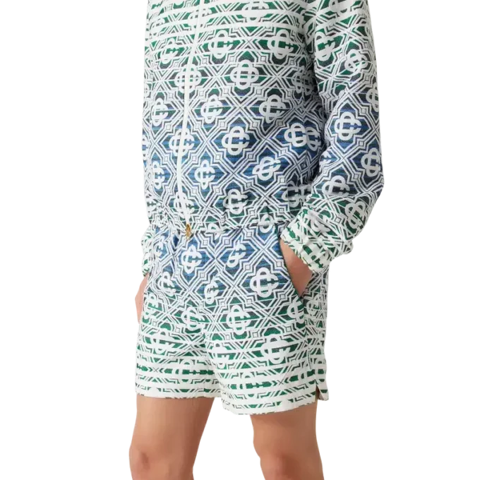 Monogram-badstofShorts met kleurverloop