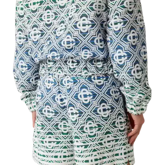 Monogram-badstofShorts met kleurverloop