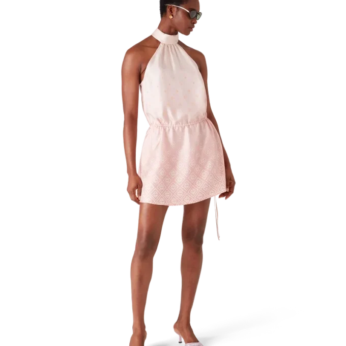 Monogram Degrade zijden jurk