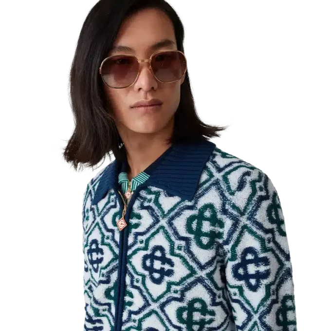 Monogram gebreide trui met rits