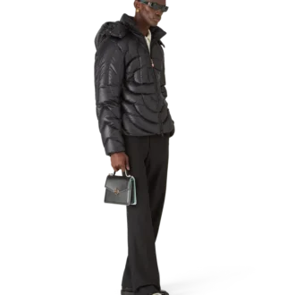 Monogram gewatteerd nylon pufferjack