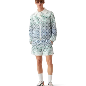 Monogram-badstofShorts met kleurverloop