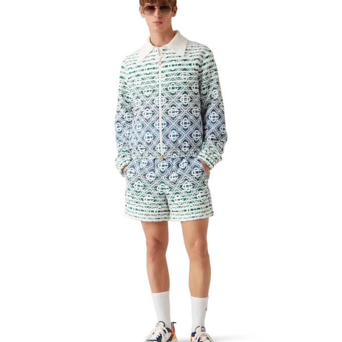 Monogram-badstofShorts met kleurverloop