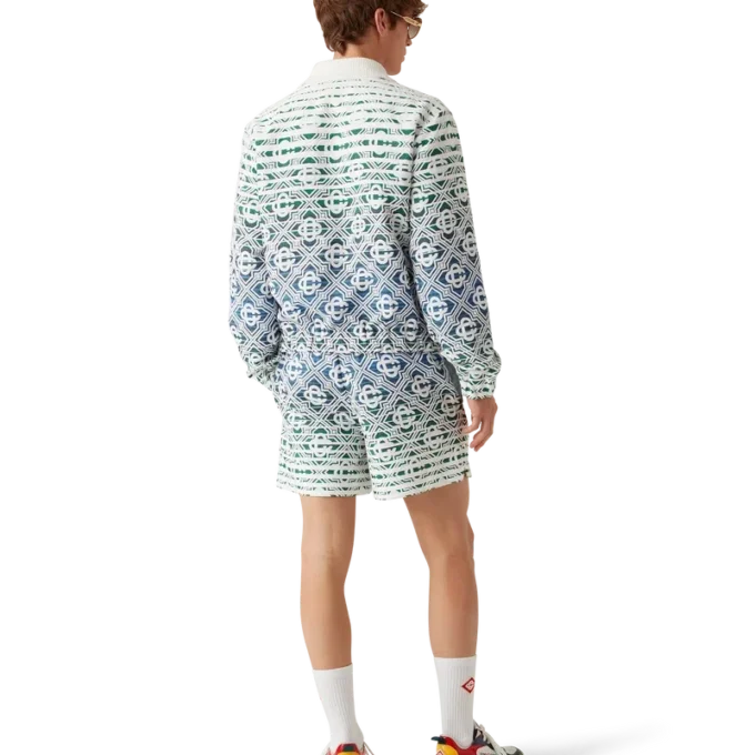 Monogram-badstofShorts met kleurverloop