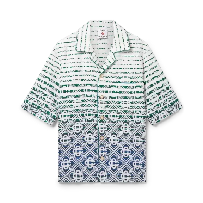 Monogram Gradient badstof shirt met korte mouwen