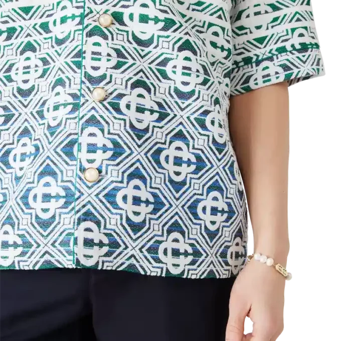 Monogram Gradient badstof shirt met korte mouwen