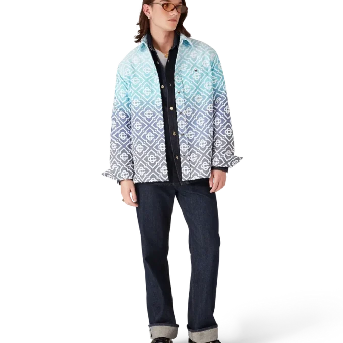 Monogram Gradient Jacquard Shacket Monogram Gradient Jacquard Shacket