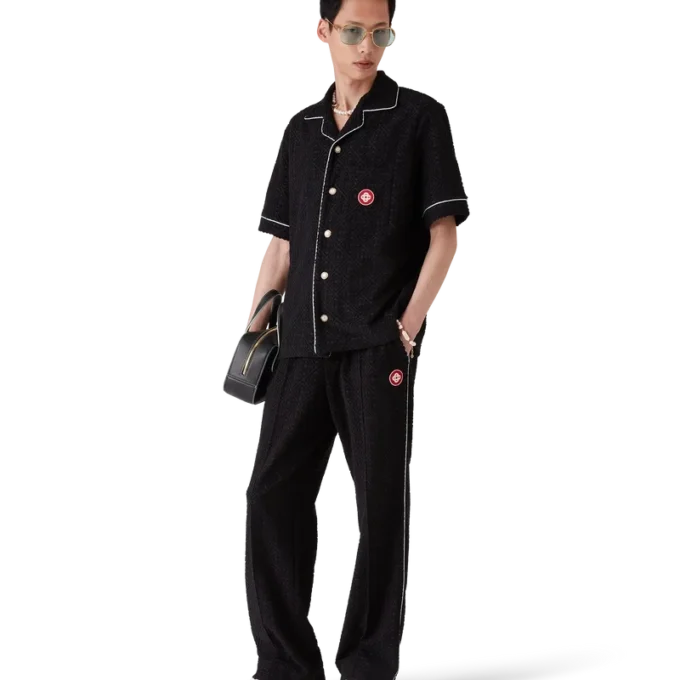 Monogram Jacquard badstofbroek