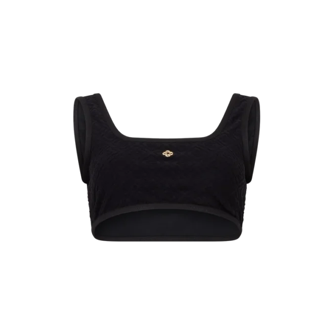 Monogram Jacquard-bikinitop