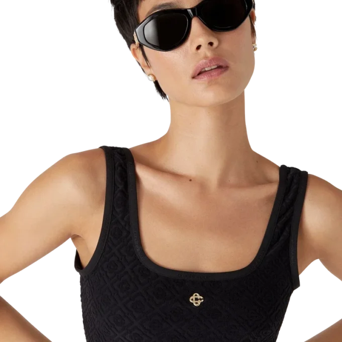 Monogram Jacquard-bikinitop