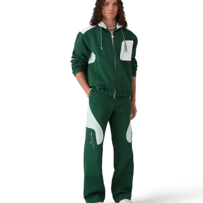 Monogram Jacquard gebreide broek